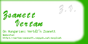 zsanett vertan business card